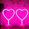 Summer Pink Heart Neon Sign, 2 Pack LED Neon Lights, USB or Battery Powered, Table Decorations for Room, Dorm, Wedding, Anniversary, Bedroom, Classroom, Mother's Day & Summer Parties